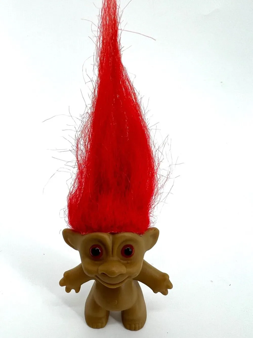 Vintage Lucky Troll Doll Red Hair Red Eyes